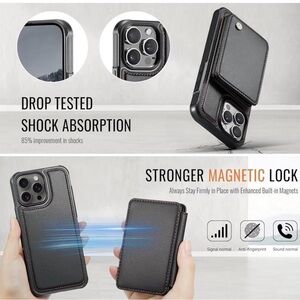 Magnetic Blue  iPhone 15 pro-max Case with Shock Absorption